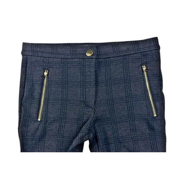 Ann Taylor Cropped Leggings Multicolor Plaid Pockets Size 6 Small Flaw on Length - Picture 5 of 16